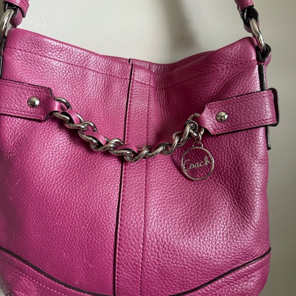 Coach Pebbled Leather Shoulder/ Crossbody Bag - Picture 2 of 10